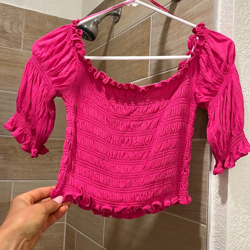 Bright pink top